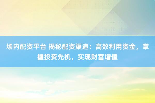 场内配资平台 揭秘配资渠道：高效利用资金，掌握投资先机，实现财富增值