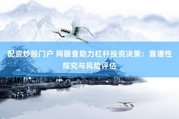 配资炒股门户 网眼查助力杠杆投资决策：靠谱性探究与风险评估
