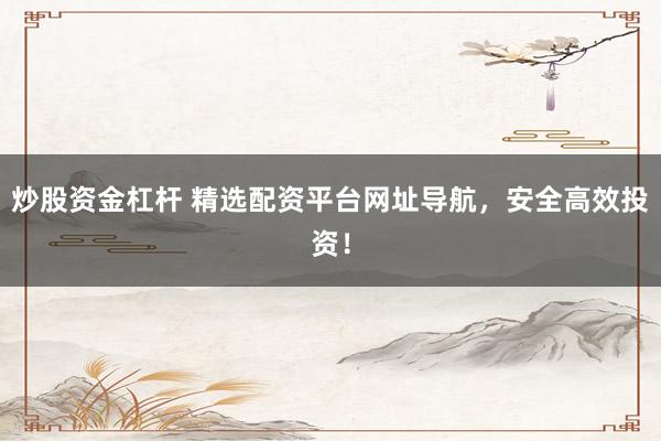 炒股资金杠杆 精选配资平台网址导航，安全高效投资！