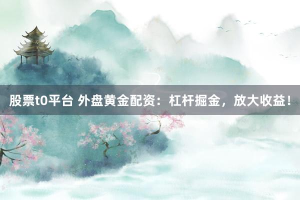 股票t0平台 外盘黄金配资：杠杆掘金，放大收益！