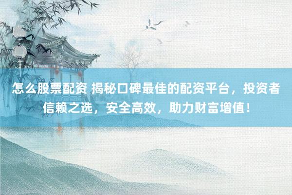 怎么股票配资 揭秘口碑最佳的配资平台，投资者信赖之选，安全高效，助力财富增值！