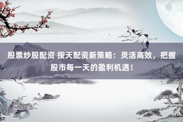 股票炒股配资 按天配资新策略：灵活高效，把握股市每一天的盈利机遇！