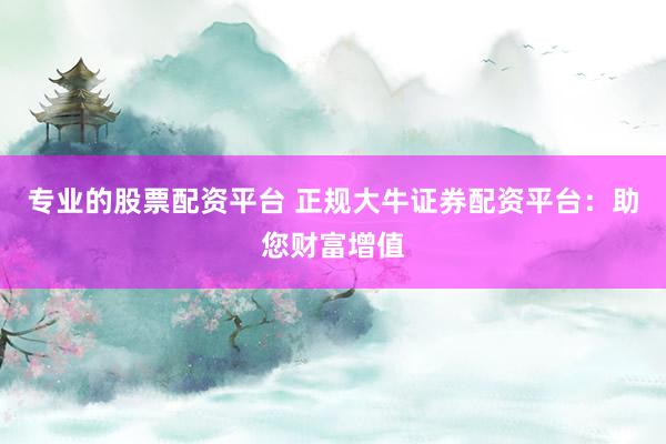 专业的股票配资平台 正规大牛证券配资平台:助您财富增值