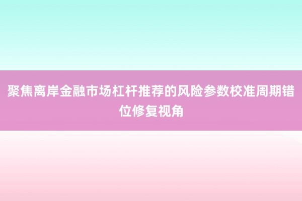 聚焦离岸金融市场杠杆推荐的风险参数校准周期错位修复视角