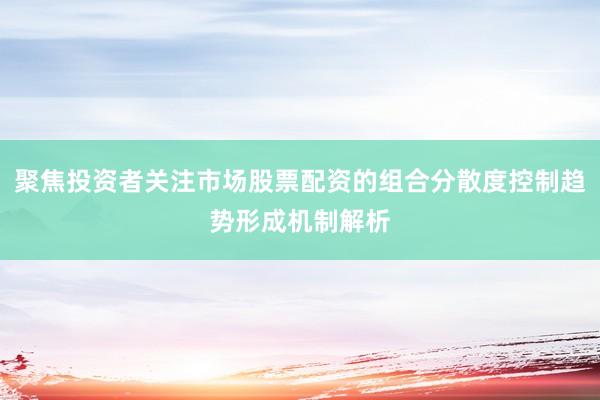 聚焦投资者关注市场股票配资的组合分散度控制趋势形成机制解析