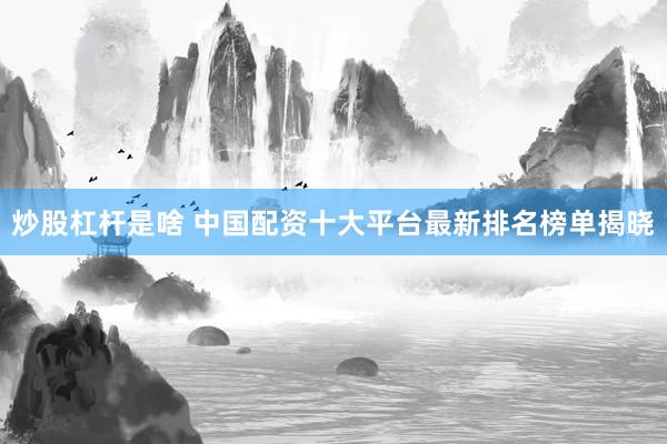 炒股杠杆是啥 中国配资十大平台最新排名榜单揭晓