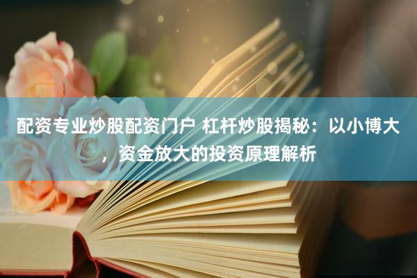 配资专业炒股配资门户 杠杆炒股揭秘：以小博大，资金放大的投资原理解析