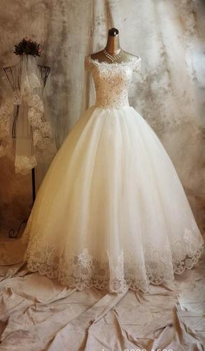 欧美新款外贸婚纱 高档出口定制 批发销售 蓬蓬 齐地婚纱 新娘